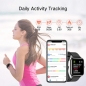 Preview: Smartwatch Fitness Tracker Schrittzähler Stoppuhr SMS Damen Herren für IOS Android